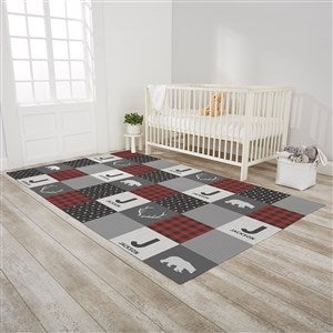 Buffalo Plaid Personalized Nursery Area Rug- 5’ x 8’ - 30387-O