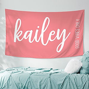 Scripty Style Personalized 35x60 Wall Tapestry - 30394
