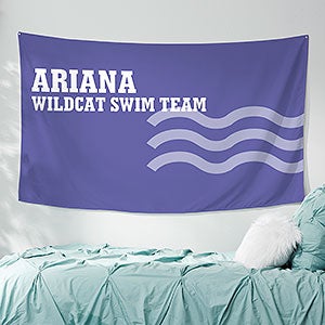 Swimming Personalized 35x60 Wall Tapestry - 30401
