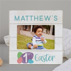 Babys First Easter Personalized Shiplap Frame - 4x6 Horizontal - 30420