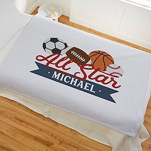 All-Star Sports Baby Personalized 50x60 Sweatshirt Blanket - 30425-SW