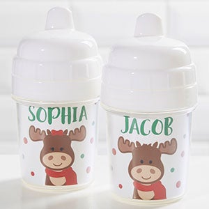 Christmas Moose Personalized Baby 5 oz. Sippy Cup - 30428