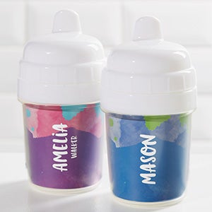 Watercolor Name Personalized Baby 5 oz. Sippy Cup - 30431