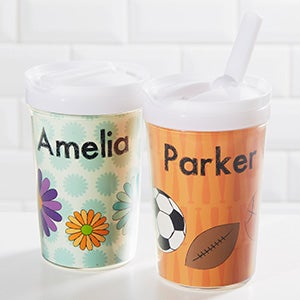 Toddler Tumbler, Toddler Cup, Personalized Kids Tumbler, Flower