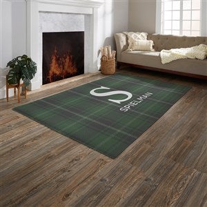 Christmas Plaid Personalized 60x96 Area Rug - 30447-O