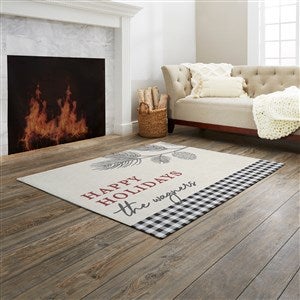 Festive Foliage Personalized 48x60 Christmas Area Rug - 30448-M