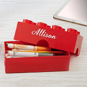 Personalized LEGO Pencil Box - Small Bright Red - 30472-SR