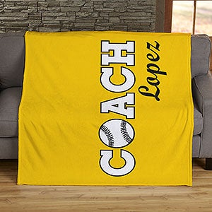 Coach Personalized 50x60 Plush Fleece Blanket - 30477-F