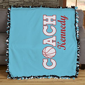 Coach Personalized 50x60 Tie Blanket - 30477-T