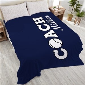 Coach Personalized 90x108 Plush King Fleece Blanket - 30477-K