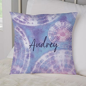 Pastel Tie Dye Personalized 14x14 Throw Pillow - 30479-S