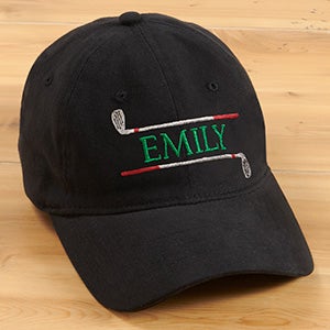 Golf Club Personalized Black Baseball Cap - 30497-B