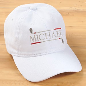 Golf Club Personalized White Baseball Cap - 30497-W