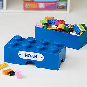 Name Badge Personalized Lego Storage - Small Bright Blue - 30505-SB