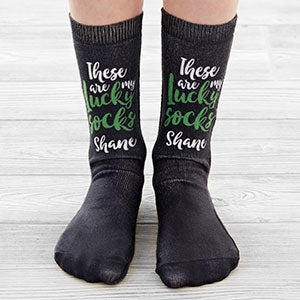 These Are My Lucky Socks Personalized St. Patricks Day Kids Socks - 30509