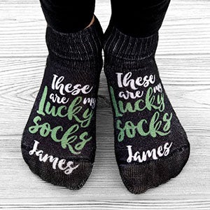 These Are My Lucky Socks Personalized St. Patricks Day Toddler Socks - 30510