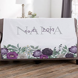 Floral Love For Grandma Personalized 50x60 Sweatshirt Blanket - 30595-SW