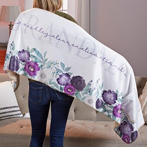 Floral Love For Grandma Personalized Cuddle Wrap - 30599