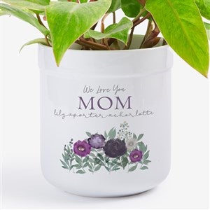 Floral Love For Mom Personalized Outdoor Flower Pot - 30615