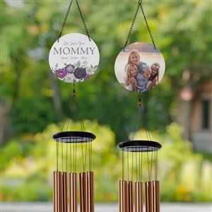 Floral Love For Mom Personalized Photo Wind Chimes - 30618
