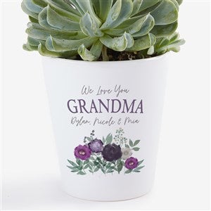 Floral Love For Grandma Personalized Mini Flower Pot - 30625