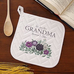 Floral Love For Grandma Personalized Potholder - 30634-P