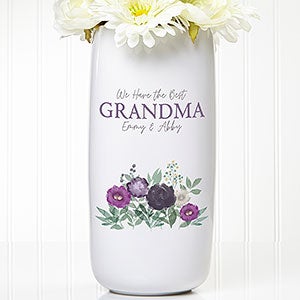 Floral Love For Grandma Personalized Ceramic Vase - 30638