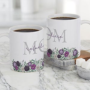 Floral Love For Mom Personalized Coffee Mug 11 oz White - 30645-W