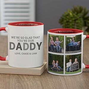 Glad Youre Our Dad Personalized Coffee Mug 11oz Red - 30663-R