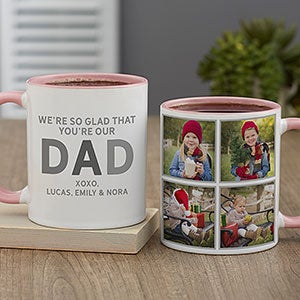 Glad Youre Our Dad Personalized Coffee Mug 11oz Pink - 30663-P