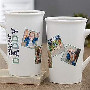 Glad Youre Our Dad Personalized Latte Mug 16oz White - 30663-U