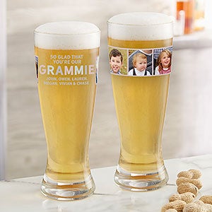 Glad Youre My Grandma Personalized Photo 23oz. Pilsner Glass - 30669-P