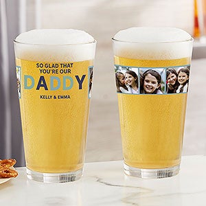 So Glad Youre Our Dad Personalized Photo 16oz Pint Glass - 30680-PG