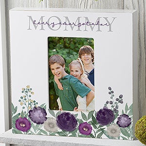 Floral Love Mom Personalized 4x6 Box Frame - Vertical - 30685-BV