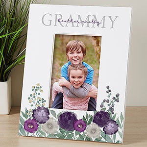 Floral Love Grandma Personalized 4x6 Tabletop Frame - Vertical - 30686-TV