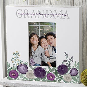 Floral Love Grandma Personalized 4x6 Box Frame - Vertical - 30686-BV