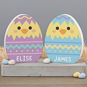 Easter Egg Chick Personalized Wooden Easter Decoration - 30738-E