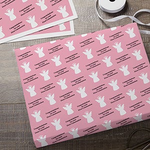 Icon Step & Repeat Personalized Communion Wrapping Paper Sheets - 30748-S