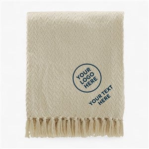 Personalized Logo Embroidered Afghan - 30757