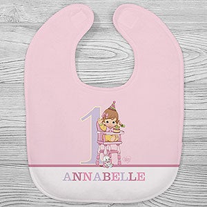 Precious Moments Personalized 1st Birthday Baby Bib - 30769-B