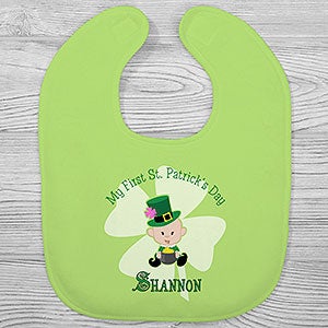 My 1st St Patricks Day Personalized Baby Bib - 30776-B