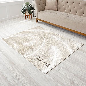 Feather Home Pattern Personalized Area Rug 48x60 - 30783-M