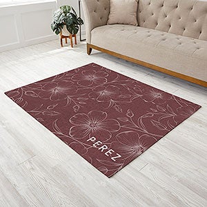 Floral Home Pattern Personalized Area Rug 48x60 - 30789-M