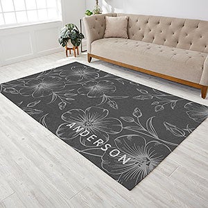 Floral Home Pattern Personalized Area Rug 60x96 - 30789-O