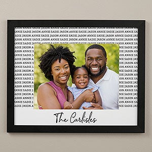Family Names Personalized Horizontal Framed Print - 16x20 - 30804H-16x20