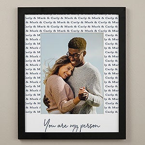 Couples Repeating Names Personalized Matted Frame- 16x20 Vertical - 30806V-16x20