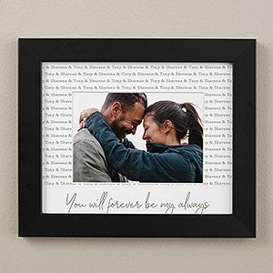 Couples Repeating Names Personalized Horizontal Framed Print 8x10 - 30806H-8x10