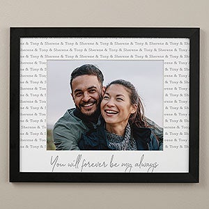 Couples Repeating Names Personalized Horizontal Framed Print 16x20 - 30806H-16x20