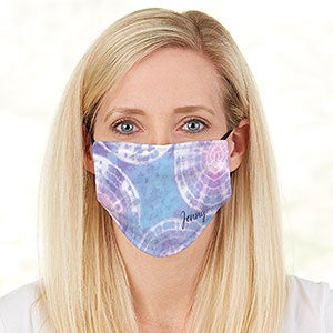 Pastel Tie Dye Personalized Adult Deluxe Face Mask with Filter - 30837