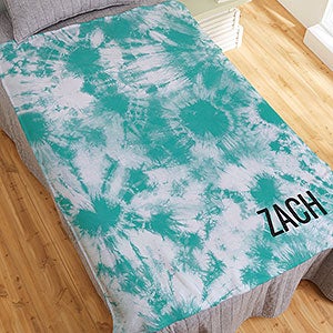 Bold Tie Dye Personalized 50x60 Plush Fleece Blanket - 30841-F